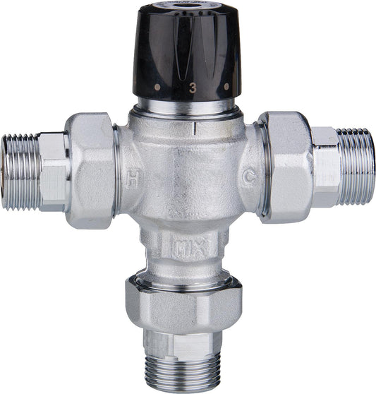 Brauchwassermischer Easyflow Mix 799, 30-65°C, Kvs 1,5, DN15 (1/2") AG, inkl. Verschraubung