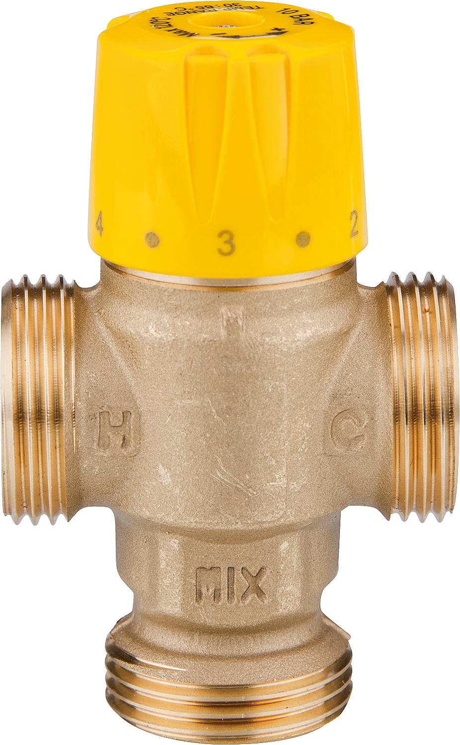 Easyflow Solar Mix 776 domestic hot water mixer, 30-65°C, Kvs 1.7, DN15, DN25 (1") AG