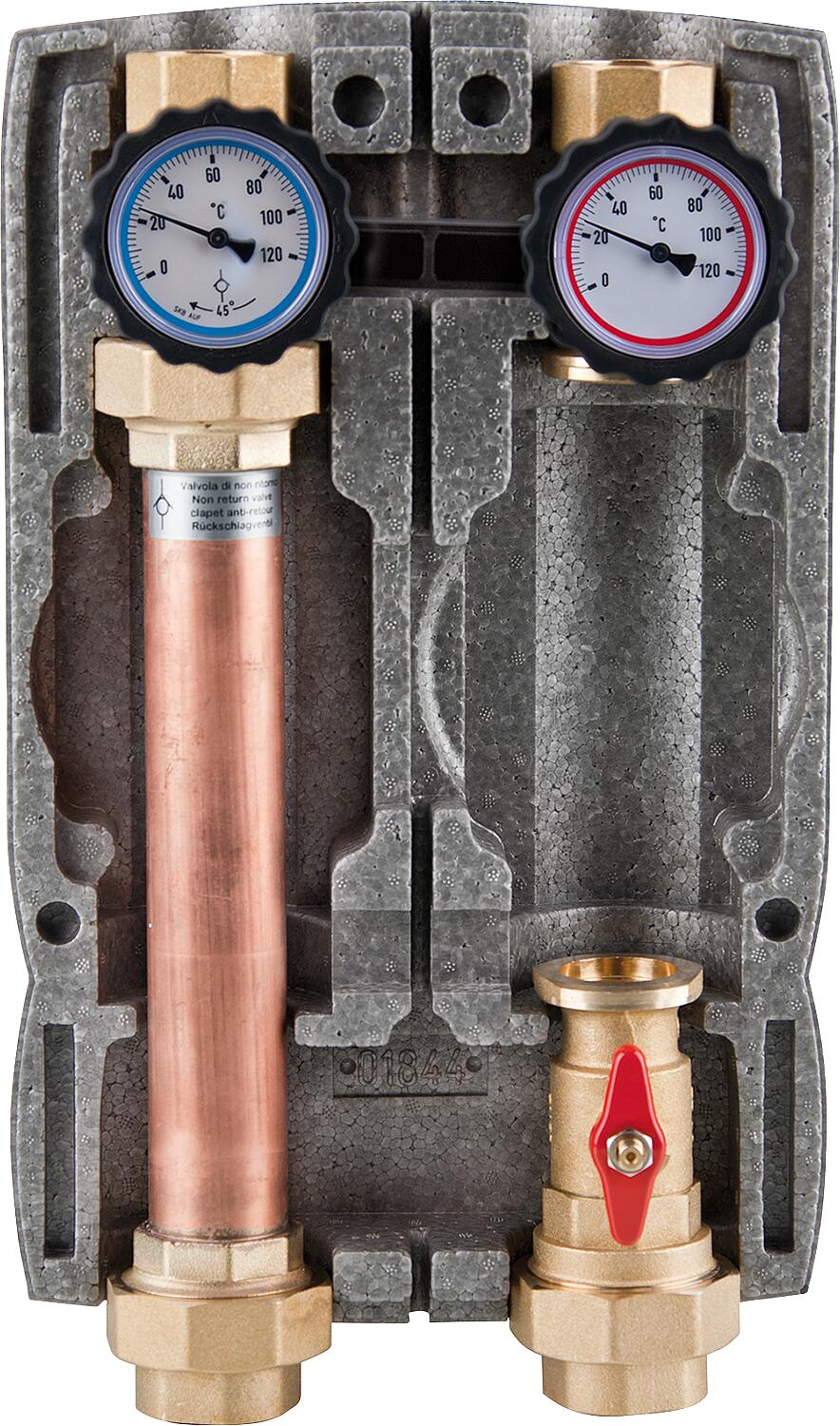 Easyflow heating circuit set DN32 (1 1/4"), unmixed, pump Wilo Para 30/8-75 SC