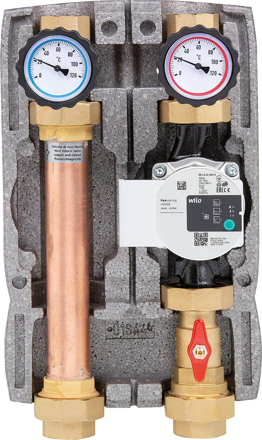 Easyflow heating circuit set DN32 (1 1/4"), unmixed, pump Wilo Para 30/8-75 SC