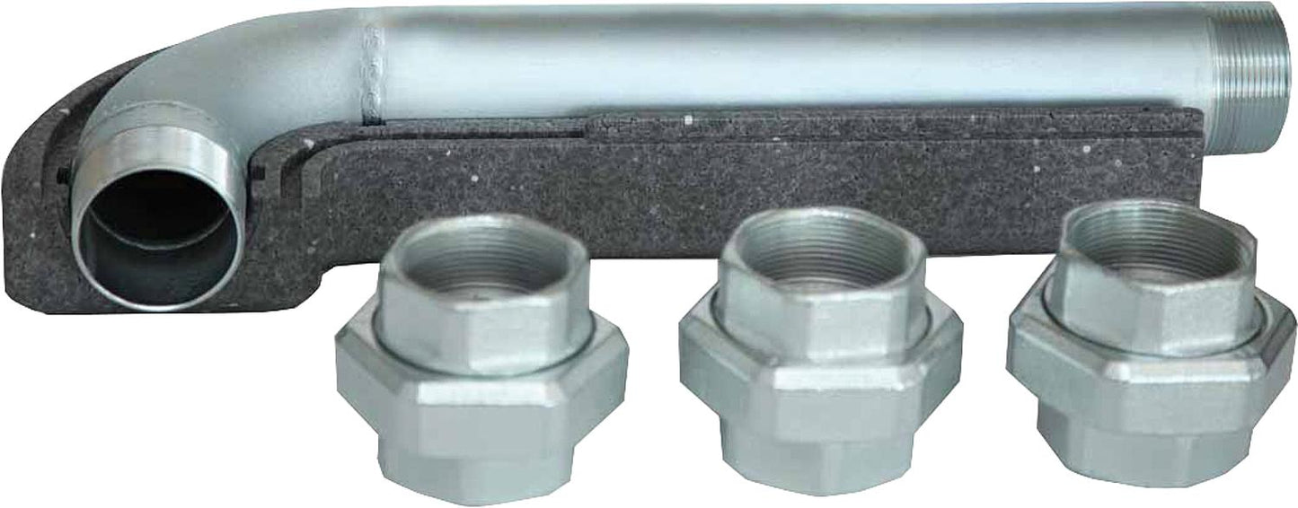 Connecting pipe incl. insulation incl. 3 screw connections 2"