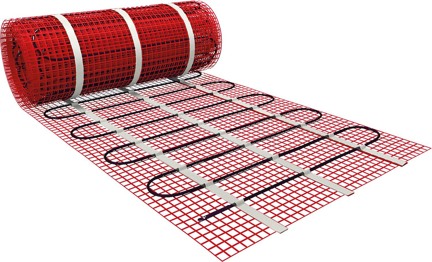 Thin-bed electric heating mat, 40.0 x 0.5m = 20m², 3000 W