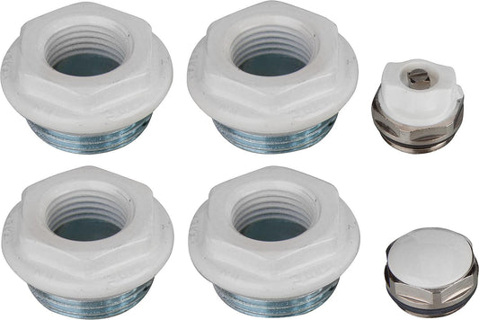 Connection plug set A80 for Seven+Simun Super, G1"x1/2", RAL 9010