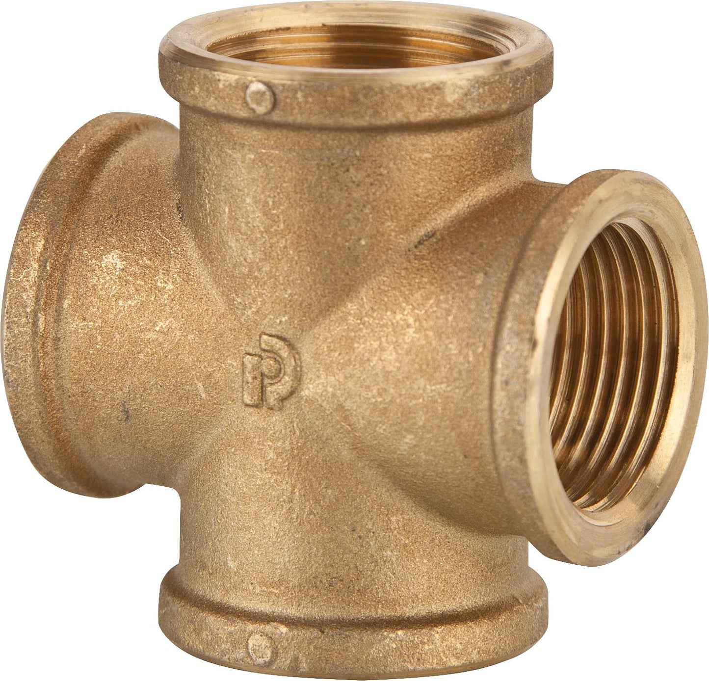 Cross fitting, 4-way 1 1/2" female thread brass