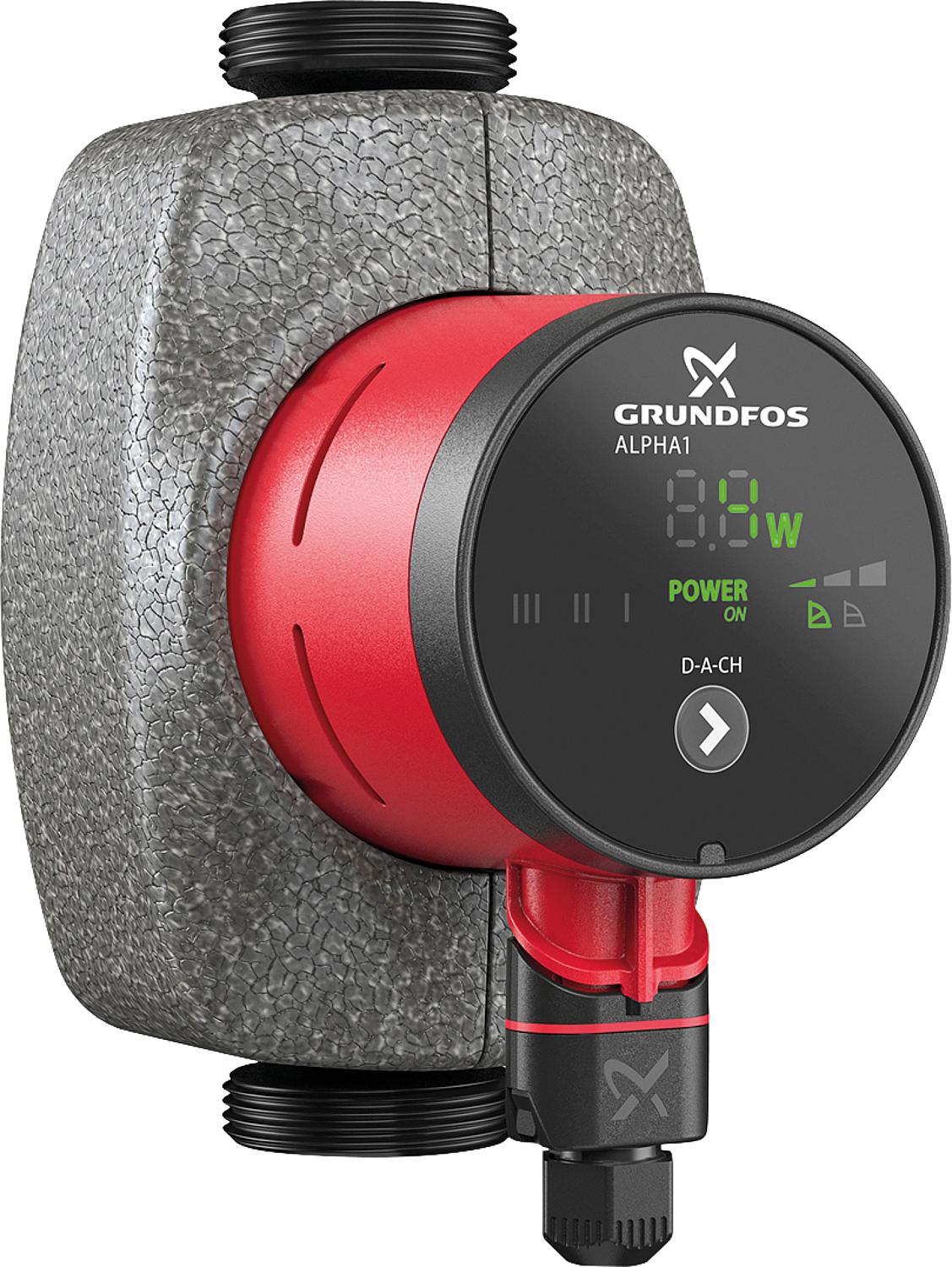 Grundfos Alpha 1 25-60 circulation pump, DN25(R1"), PN10, 230V, installation length 130mm