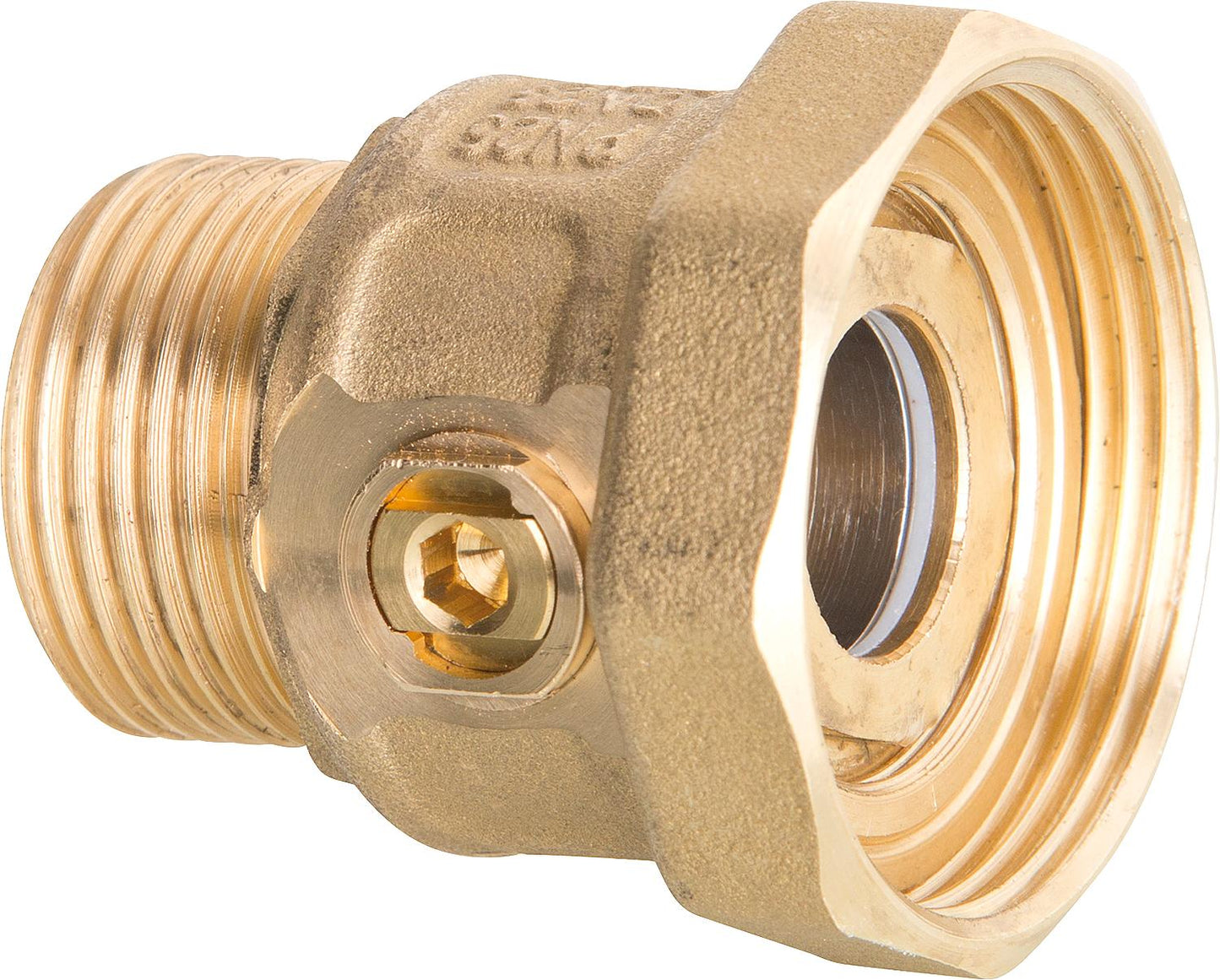 Raccord d'arrêt de pompe DN40 (1 1/2") écrou union x filetage mâle DN25 (1"), laiton