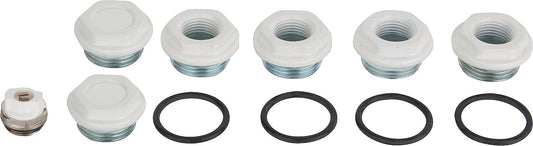 Connection plug set for Tribeca tubular radiator, G1"x1/2", RAL9010