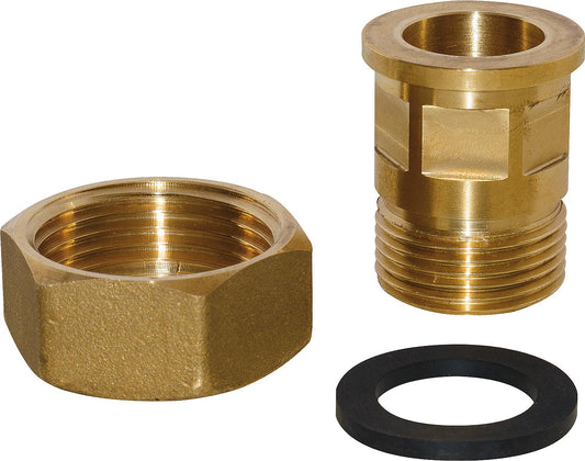 Easyflow screw fitting DN20 (3/4") male thread x DN25 (1") female thread including seal.