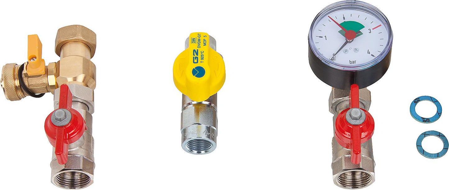 Ensemble de raccordement hydraulique KR, version à passage direct