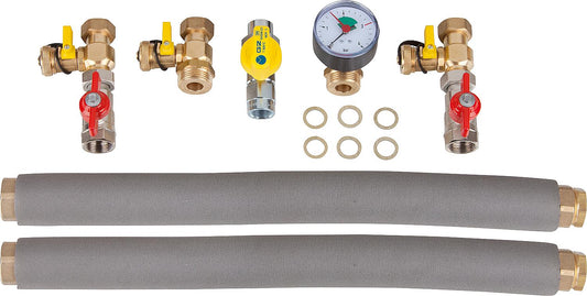 Kit de raccordement hydraulique KRB, version droite, pour réservoirs de stockage sous châssis