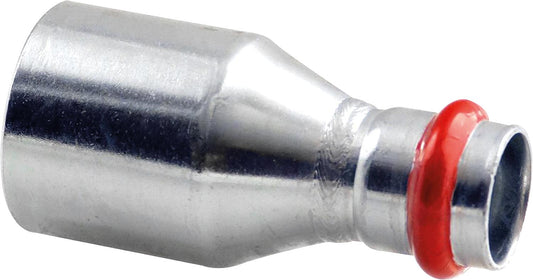Carbon steel press fitting V-contour reduction piece 18 x 15 mm