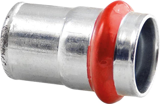 Carbon steel press fitting V-contour cap 15 mm