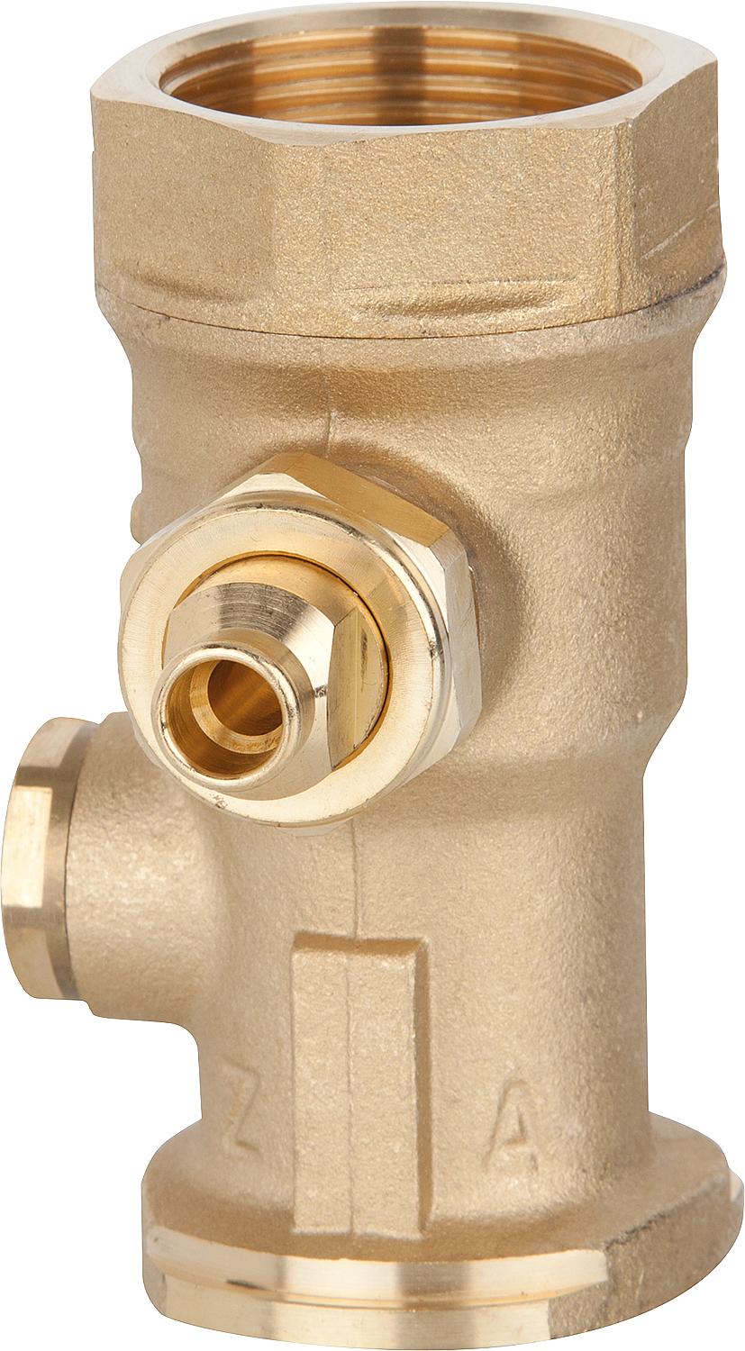 Vanne à bille thermométrique TK DN32, filetage femelle F11/4" x 11/4", douille à gauche