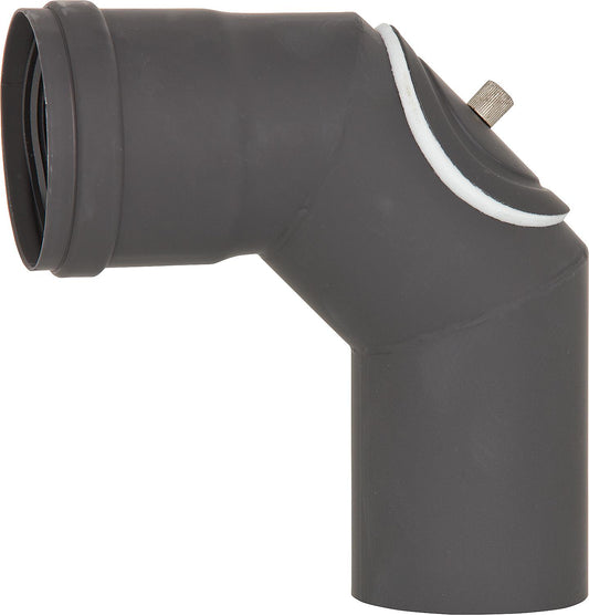 Coude à 90° pour tuyau d'échappement avec ouverture de nettoyage, peint