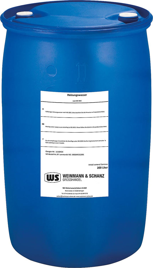 Gebrauchsfertiges Heizungswasser nach VDI 2035 im Fass 200 Liter