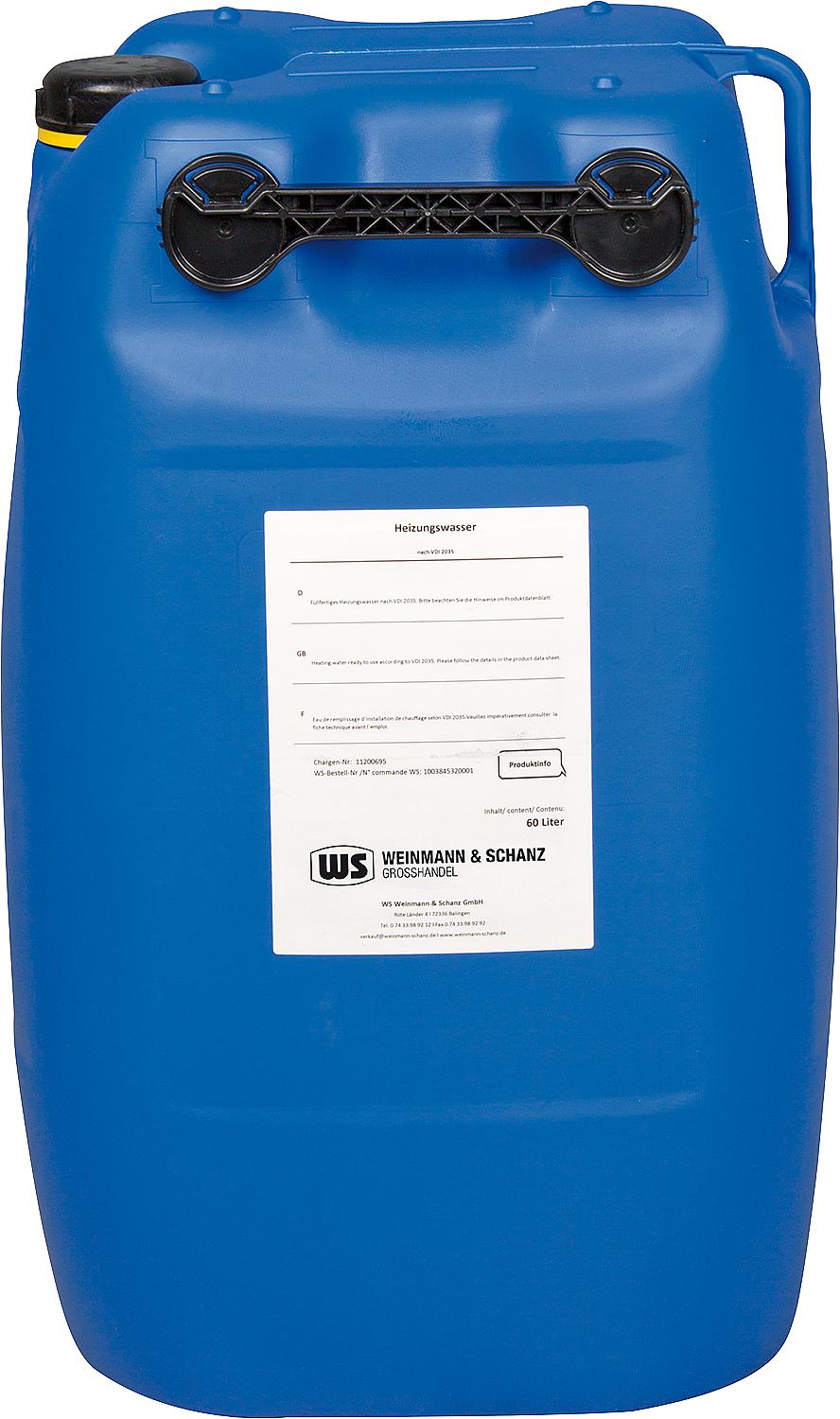 Heating water VDI 2035 60kg