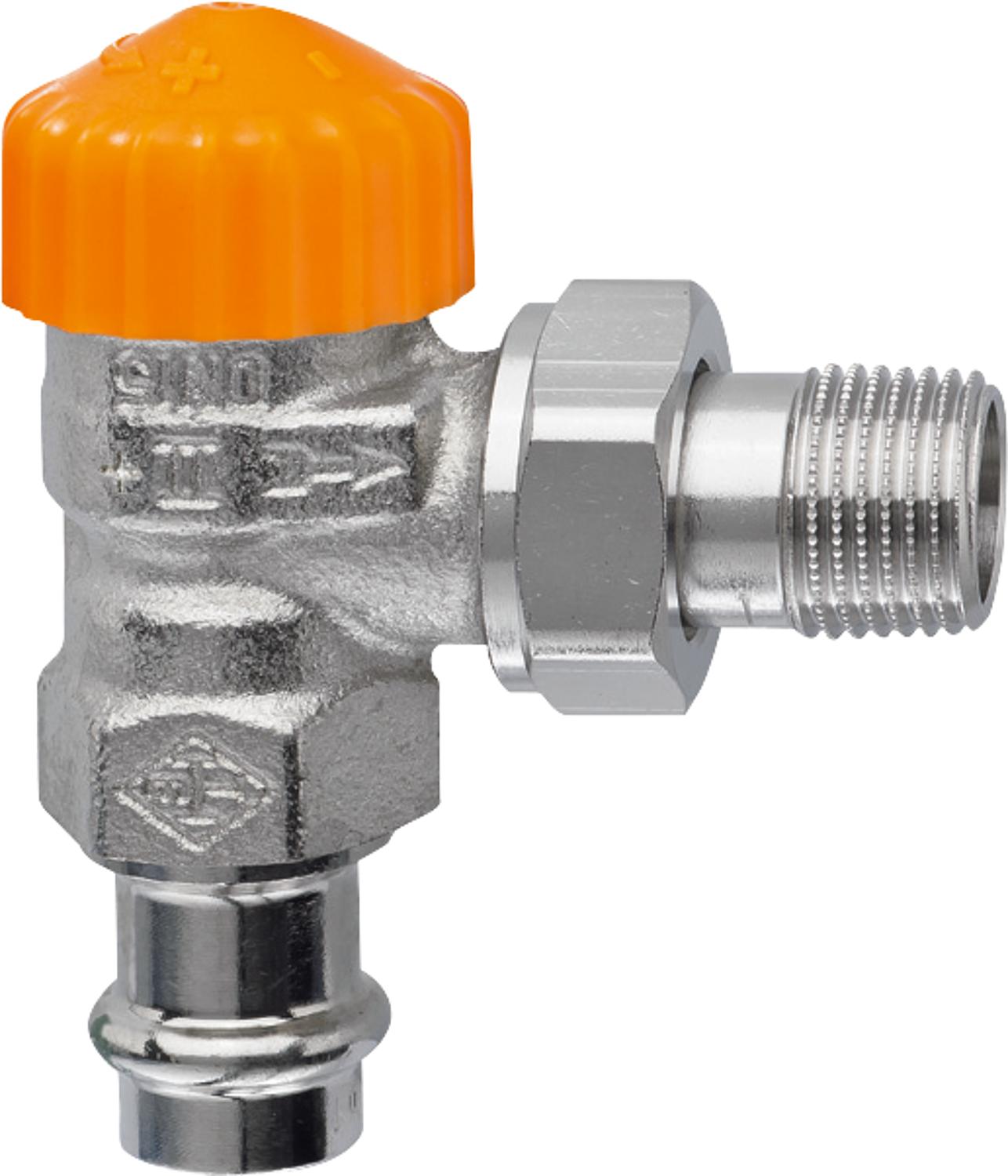 Thermostatic valve body IMI Heimeier Eclipse DN15 (1/2") x 15mm press connection, corner