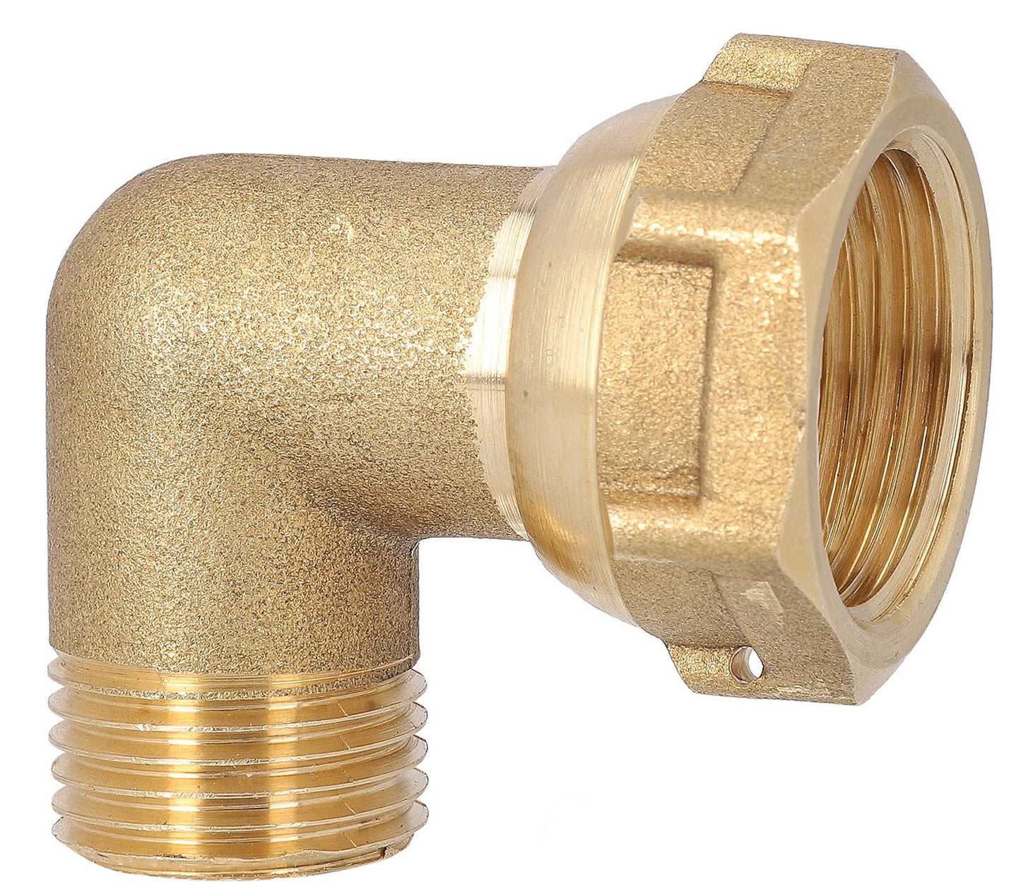Brass angle with ÜWM 1/2"AGx1/2"ÜWM