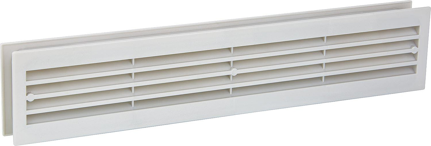 Grille de ventilation en plastique, dimensions d'installation 434 x 90 mm