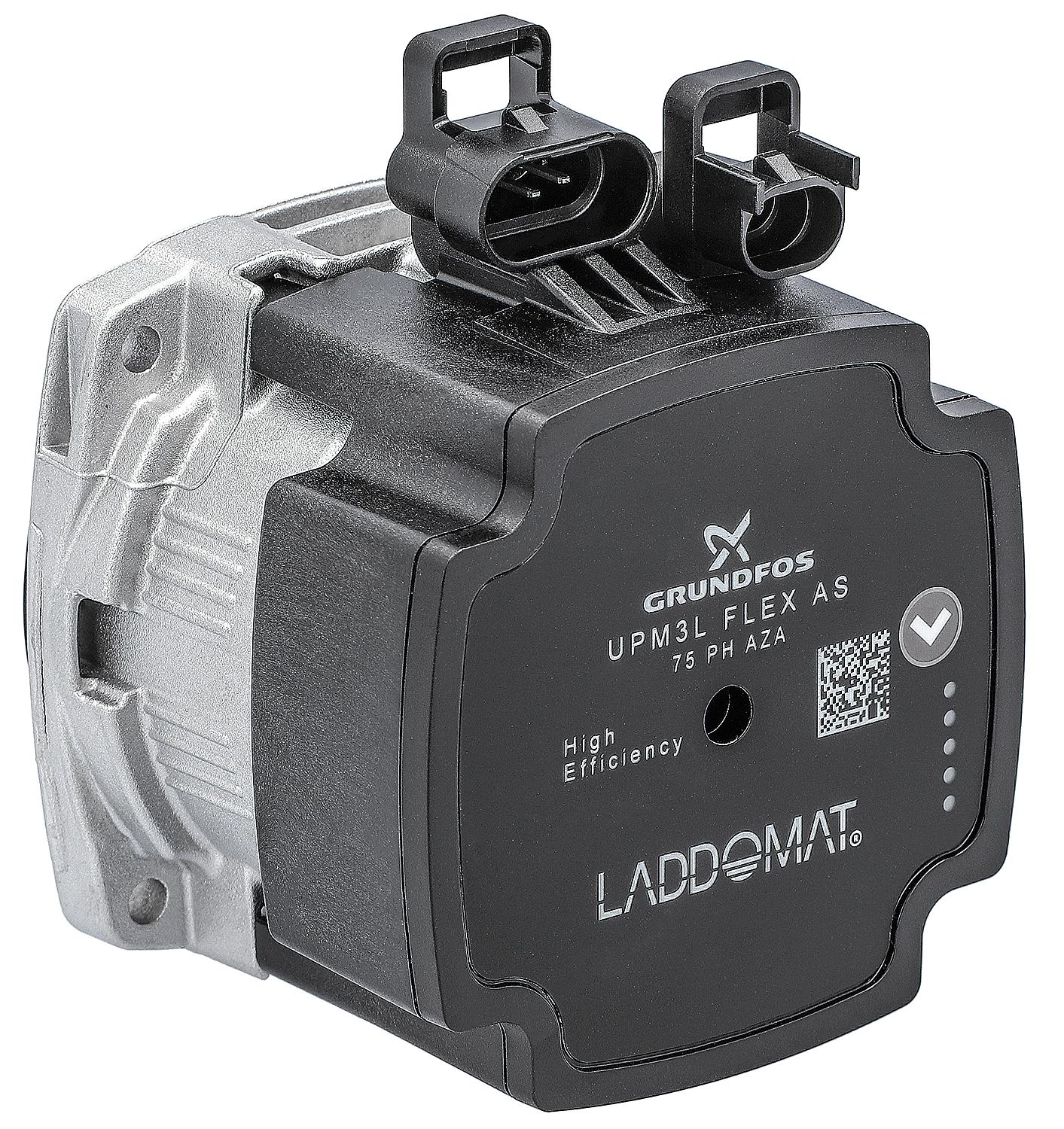 Pompe de remplacement pour Laddomat Grundfos UPM3L Flex, compatible avec les modèles Laddomat 21-30 et 21-60.