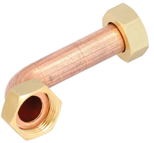 Replacement pipe for circulation pump, copper pipe with 2 union nuts, suitable for Easyflow-Fresh 4