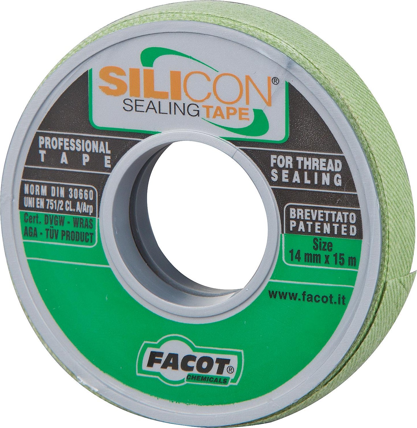 Ruban d'étanchéité en silicone pour filetage 14 mm x 15 m