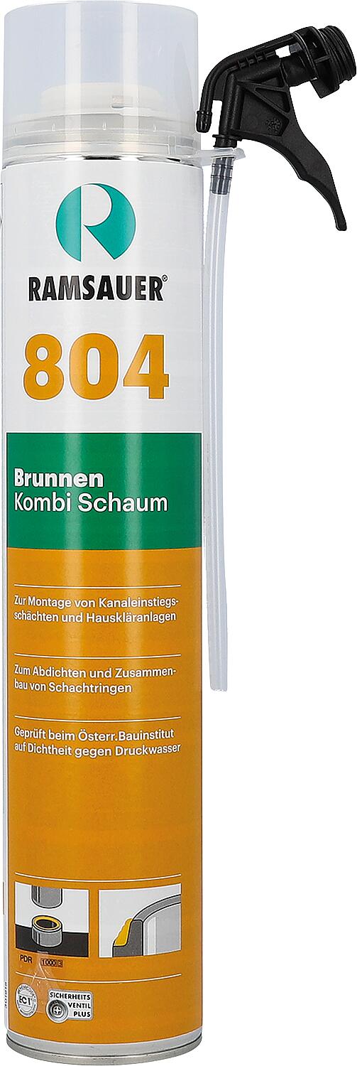 Brunnenschaum (PU) RAMSAUER 804 Brandklasse F (Deutschland) 750ml Dose mit Kombiventil