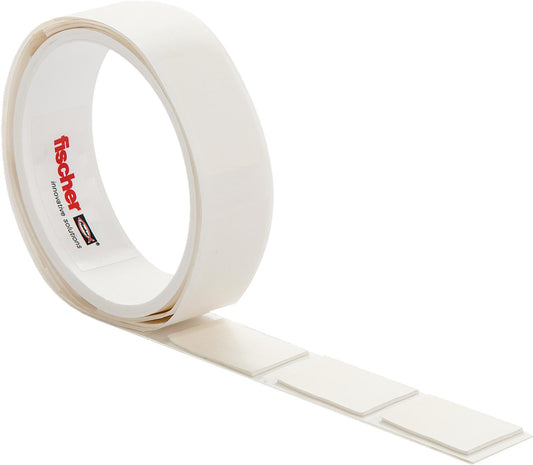 Double-sided adhesive strips on a roll, 19 pieces per roll