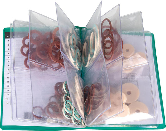 Mini Pocket 102-piece sealing assortment set: Fiber, HD, tap washers