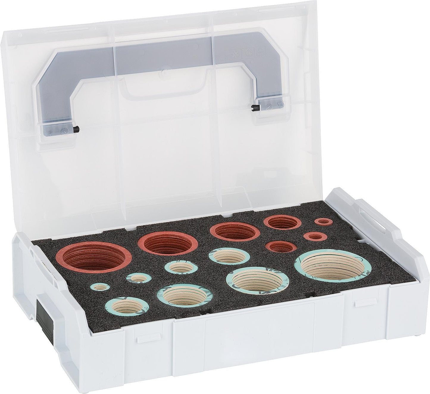 Sealing kit for building services, 282-piece set in L-box mini Fiber, HD