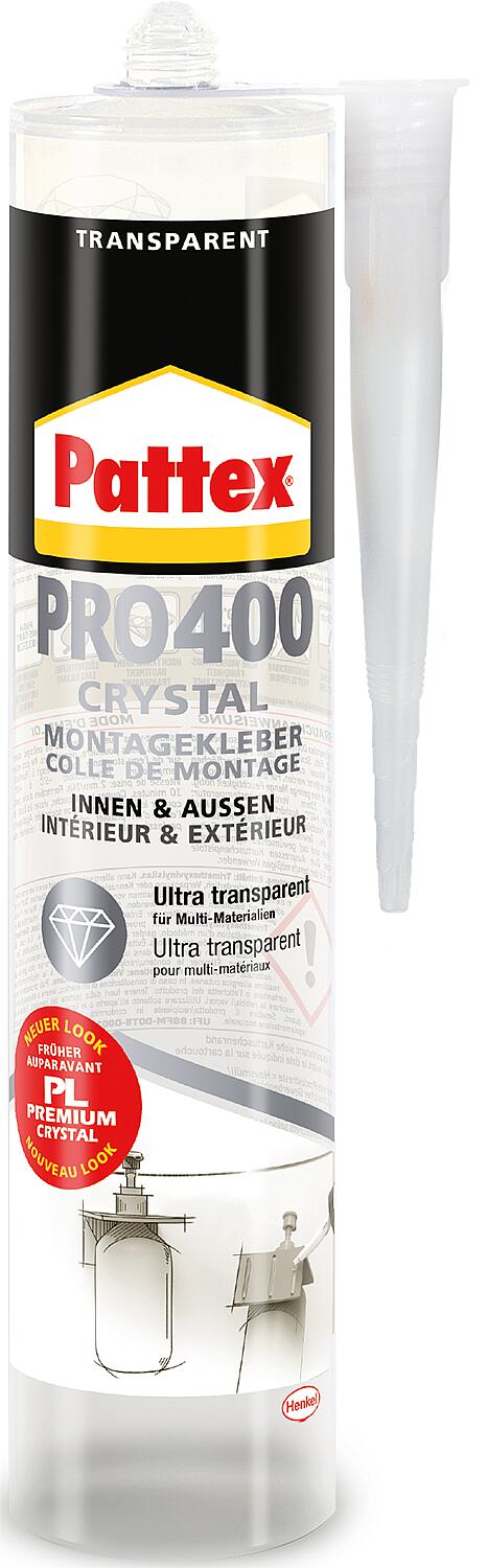 PATTEX PRO400 Crystal mounting adhesive [transparent] 290g cartridge