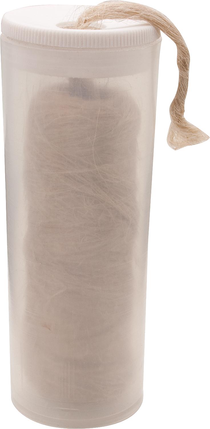Plastic hemp dispenser for hemp spools up to approx. 40g, including hemp spool.