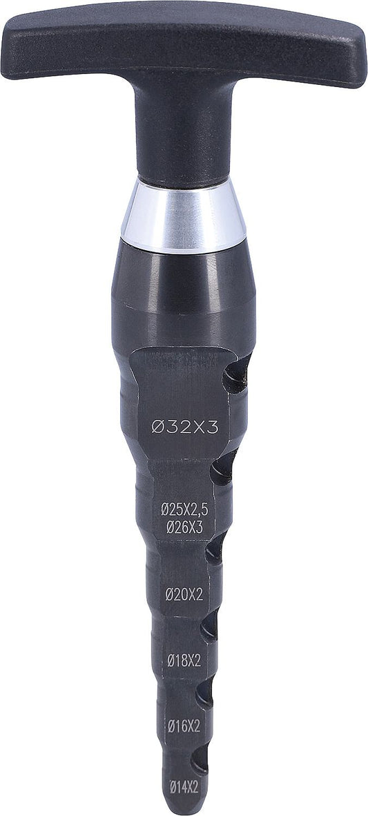Pipe deburring and calibration tool Ø14-16-18-20-25-26-32, for MV pipes