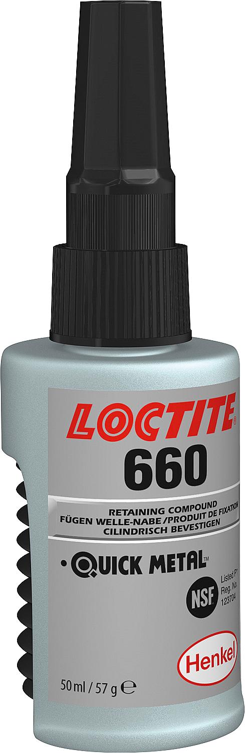 High-strength (NSF) adhesive LOCTITE 660, 50ml accordion bottle