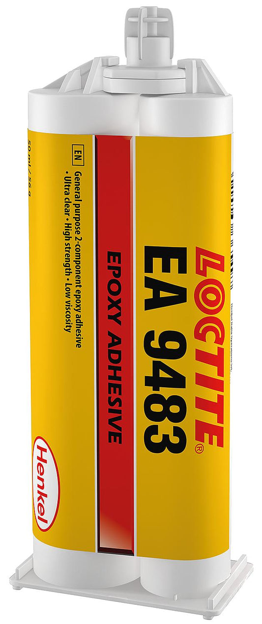 2-component epoxy adhesive, high strength / crystal clear LOCTITE EA 9483 A&amp;B, 50ml double cartridge with 1 static mixer