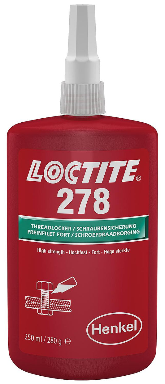 High-strength / vibration-resistant threadlocker LOCTITE 278 green, 50ml dispensing bottle