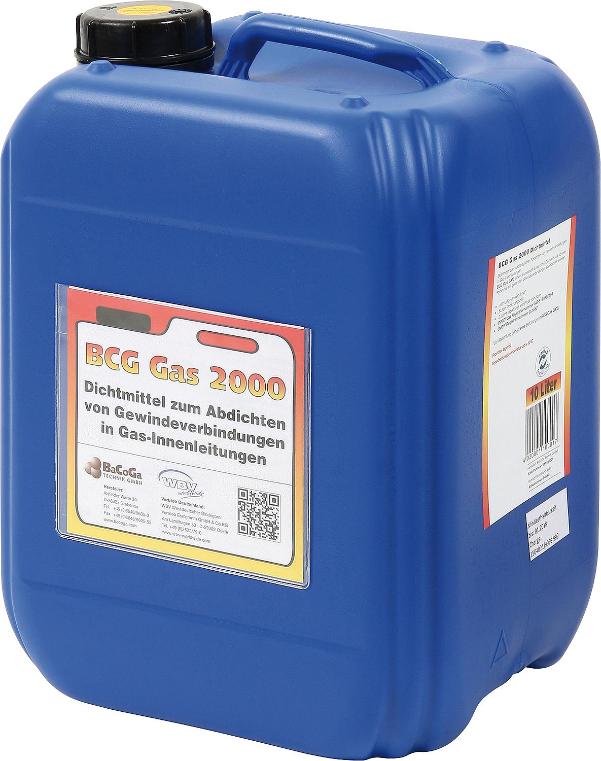 BCG Gas Sealant 2000 DIN-DVGW Reg. No. NG-5153BL0184 10 ltr. canister