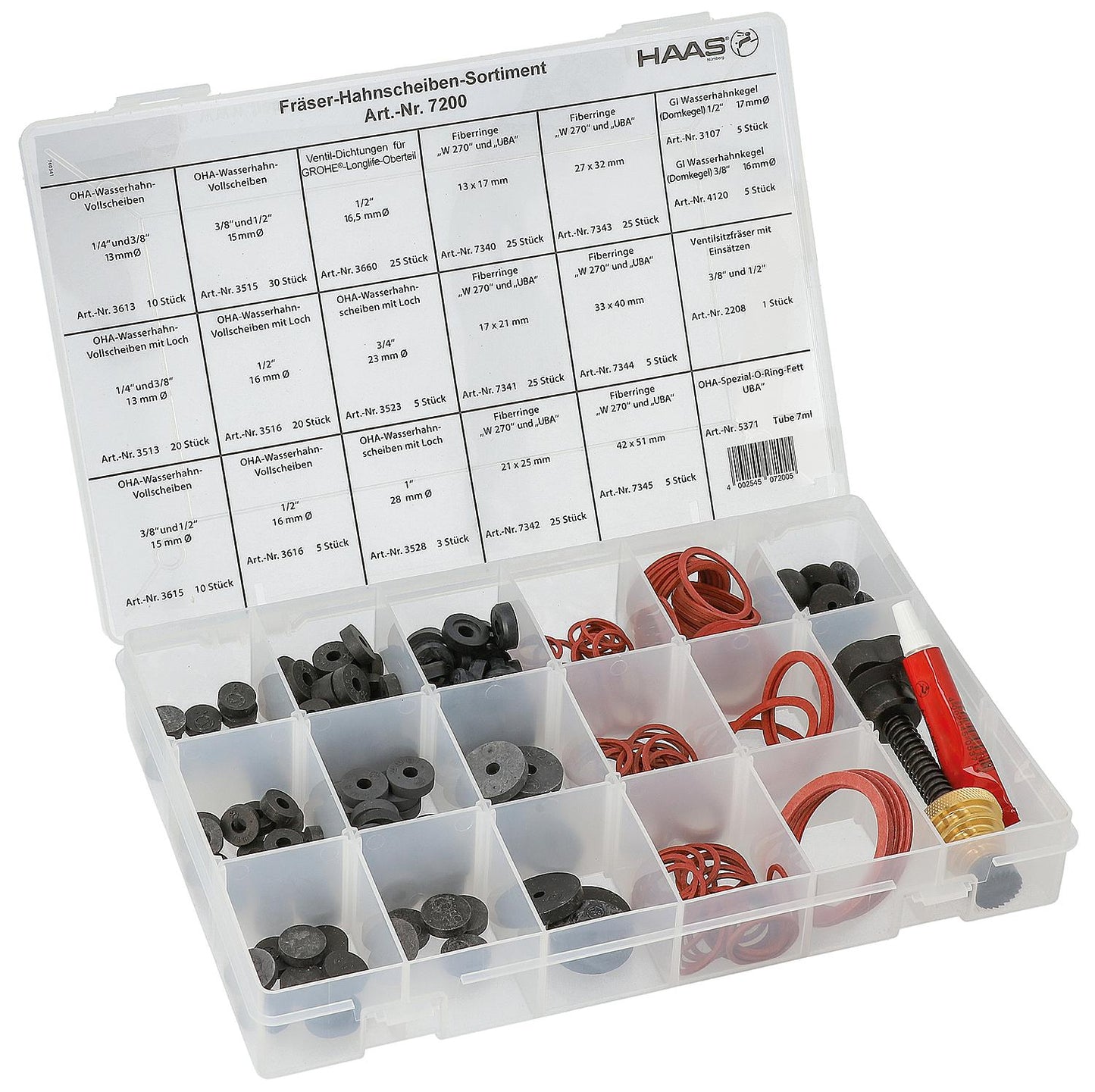 Milling cutter and tap disc assortment, total contents: 250 pieces