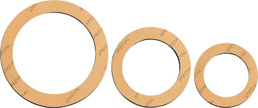 Special screw connection seal 1/4'' = 3/8'' small 17 x 24mm 2mm thick/ yellow, pack of 25.