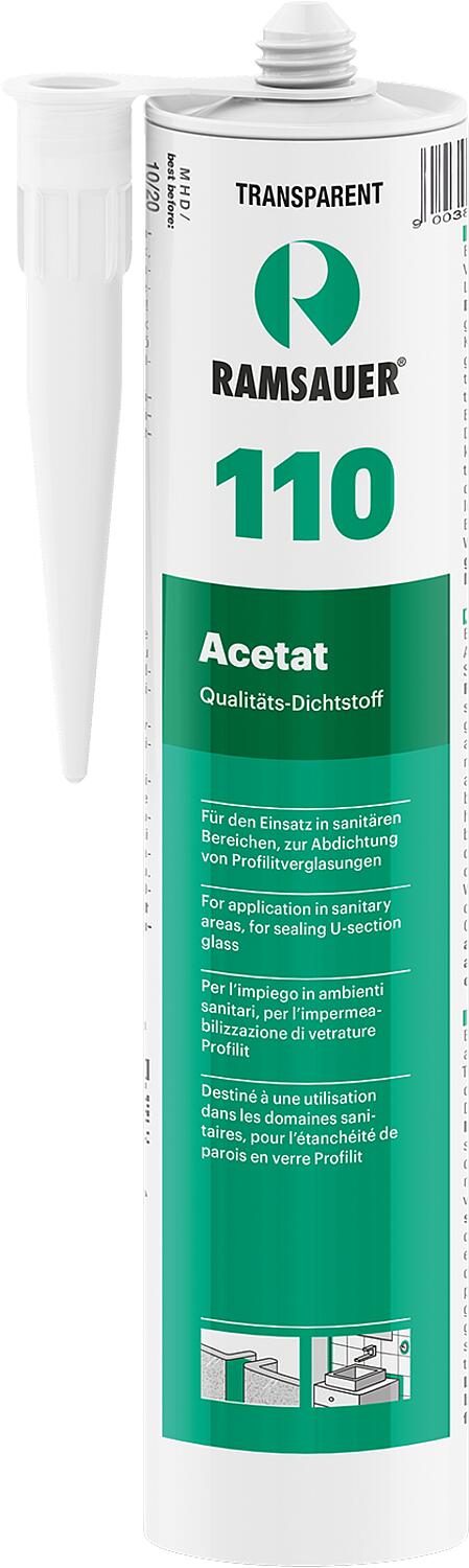 Silicone Acetate 110 transparent RAMSAUER 310ml cartridge
