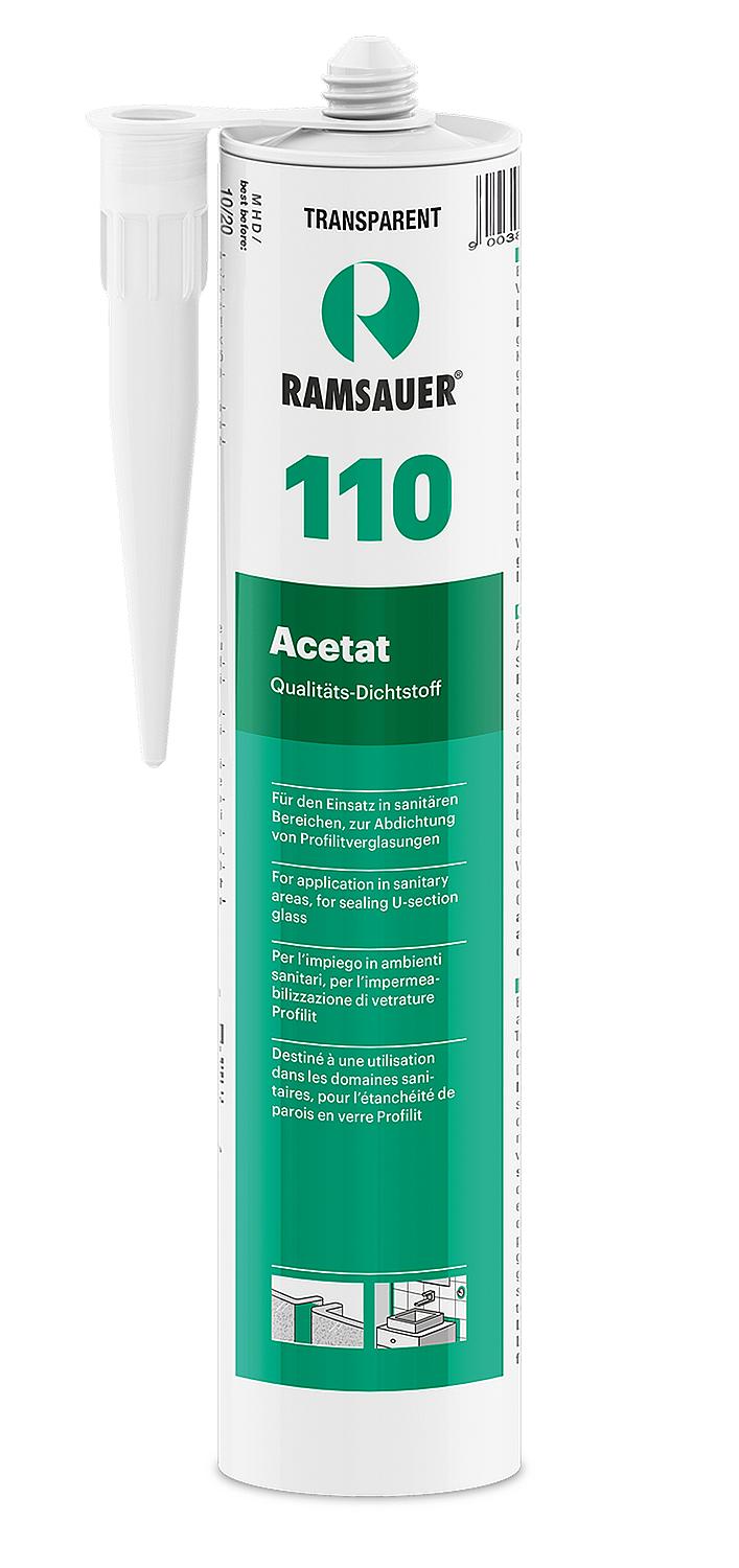Silicone Acetate 110 transparent RAMSAUER 310ml cartridge