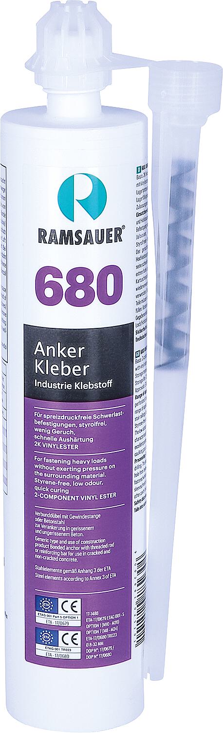 High-performance composite mortar (2K) RAMSAUER Anchor Adhesive 680, 280ml cartridge