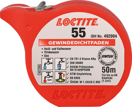 Thread sealing cord (DVGW/ÖVGW) LOCTITE 55, 50m