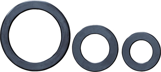 Rubber flange gasket with steel insert, black, 49x92x4 mm, DIN 2690, NBR quality for PN 10/16/40