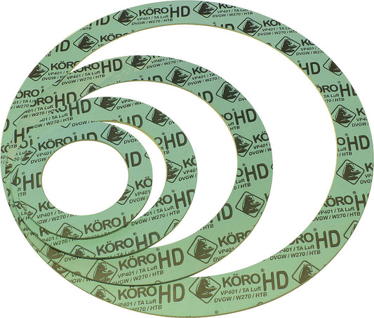 Asbestos-free flange gaskets DIN 2632 DN 15, 15x45 mm