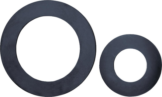 Rubber flange gasket DN 15 PN 6 22 x 43 mm 3 mm thick black