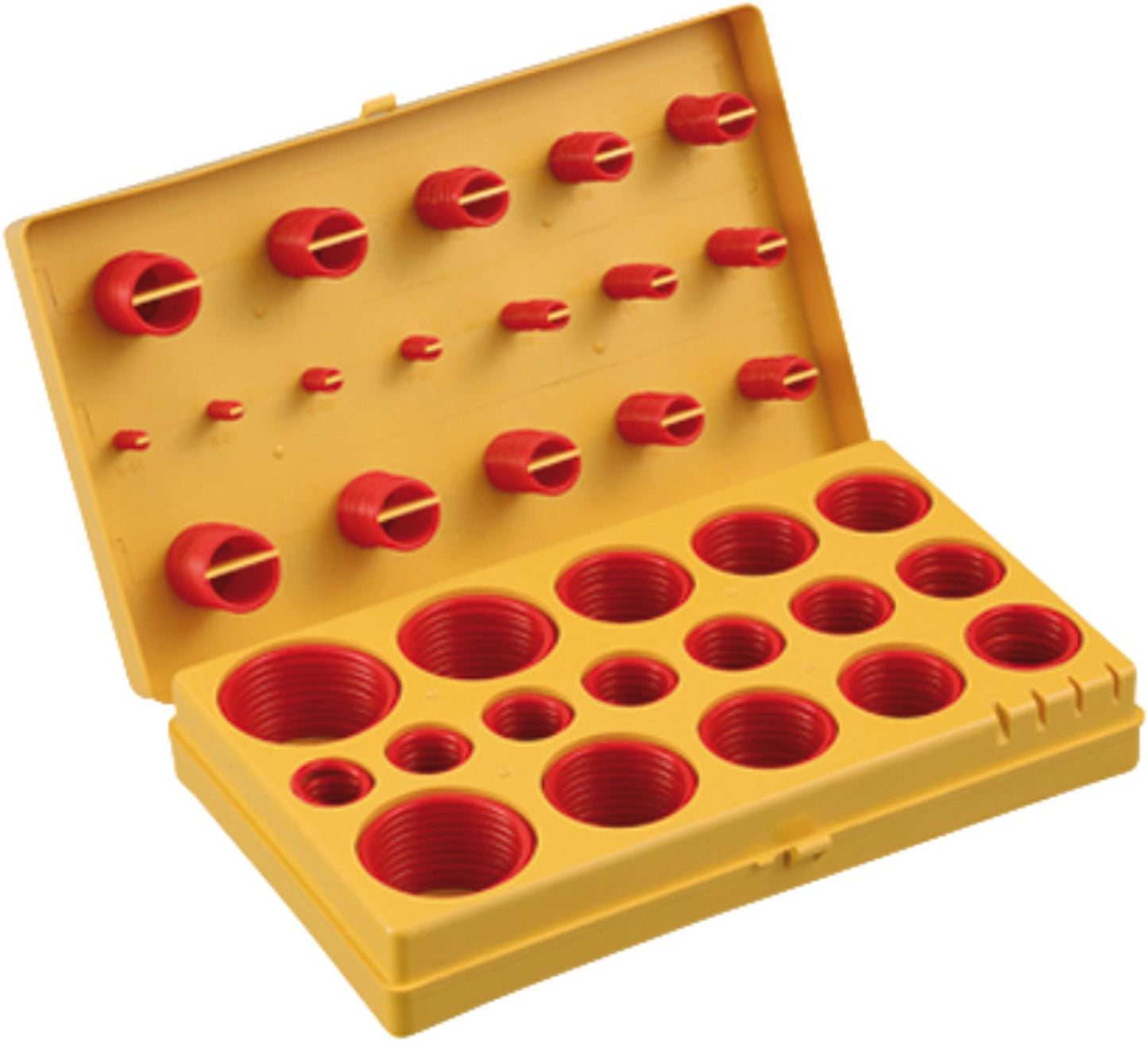 Silicone O-ring box, industrial contents: 407 pieces.