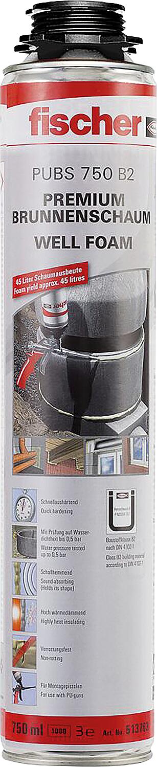Mousse de montage pour fontaine PUP BS750 B2 750 ml