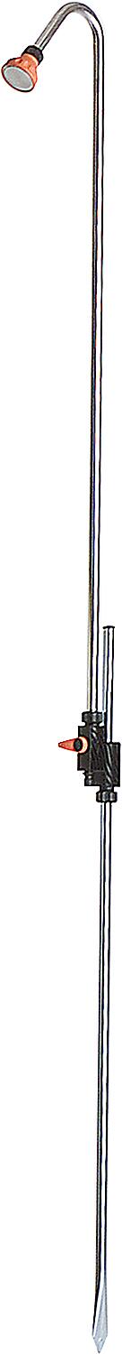 Garden shower, height adjustable up to 217cm, galvanized steel