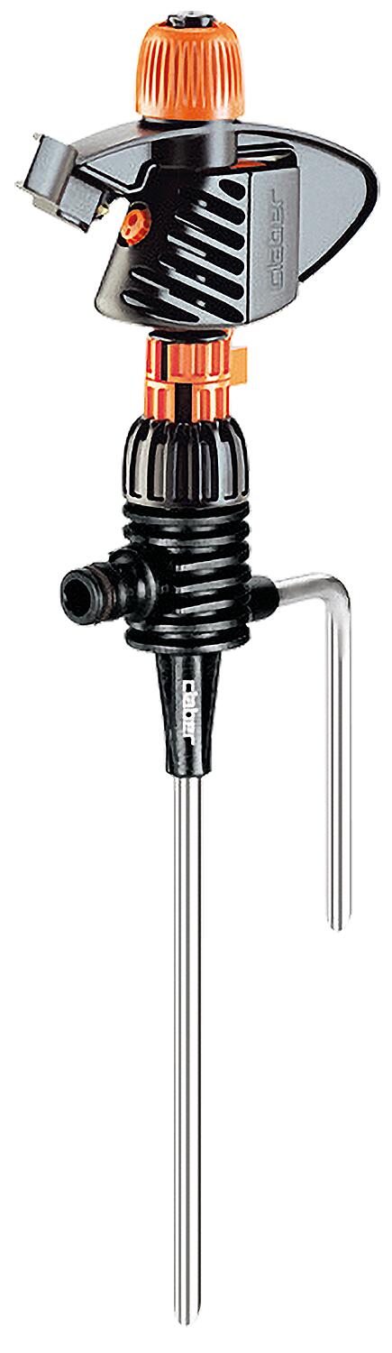 Sprinkler with ground spike, max. irrigation circle Ø 7 m